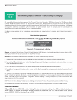 Proposal No. 6: Stockholder Proposal Entitled: "Transparency in Lobbying"